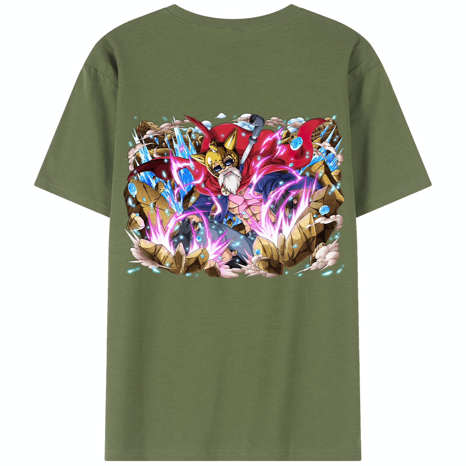 ワンピース モンキー・D・ルフィ ONE PIECE Monkey D. Luffy 綿100％半袖Tシャツ（背面プリント）